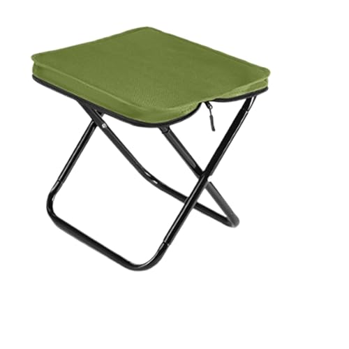LOCKLGFMCZ Faltbarer Campingstuhl mit 90 kg Tragkraft, integrierter Stauraum, tragbar, praktisch for Angeln, Klettern, Camping Klappstühle(Green) von LOCKLGFMCZ