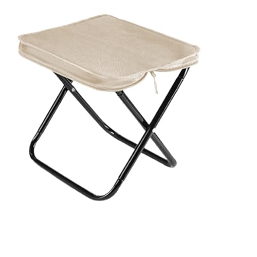 LOCKLGFMCZ Faltbarer Campingstuhl mit 90 kg Tragkraft, integrierter Stauraum, tragbar, praktisch for Angeln, Klettern, Camping Klappstühle(Khaki) von LOCKLGFMCZ