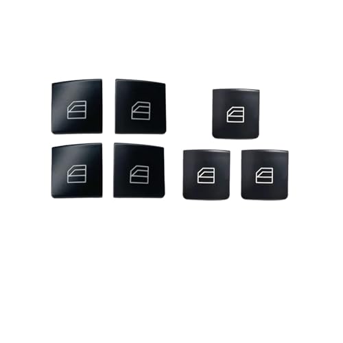 LOCKLGFMCZ Fensterheberschalter-Tastenabdeckung Passend for Mercedes Benz CLA GLE GLS-Klasse Auto-Ersatzzubehör ReparaturwerkzeugW117 Fahrzeug-Bedientasten(7 pcs) von LOCKLGFMCZ