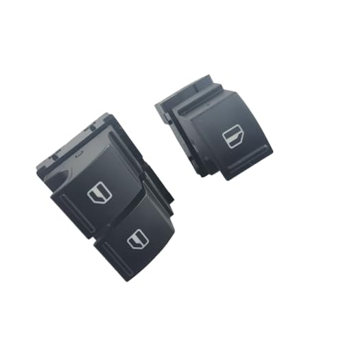 LOCKLGFMCZ Fensterschalter-Steuertaste 1K3959857A 1F0959855 passend for VW Caddy 2K Jetta EOS Golf MK5 Passat B6 Polo 6R Touran SEAT 2K0959857A Fahrzeug-Bedientasten(2pcs) von LOCKLGFMCZ