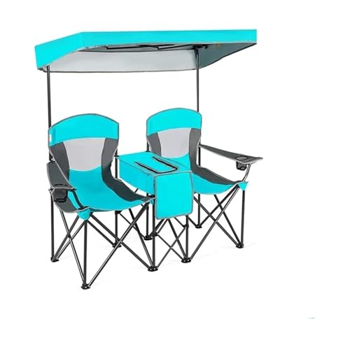 LOCKLGFMCZ Günstige faltbare Rasen Angeln 2-Personen Outdoor Klapp Doppel Camping Stühle Strand Stuhl for Baldachin Klappstühle von LOCKLGFMCZ
