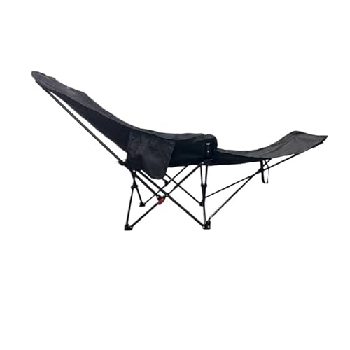 LOCKLGFMCZ Klappbarer Liegestuhl for den Außenbereich, einfacher Klappstuhl, tragbarer Moon Chair, mit drei Geschwindigkeitsstufen und Beinstütze Klappstühle(3518-black) von LOCKLGFMCZ