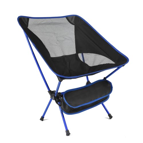 LOCKLGFMCZ Klappbarer tragbarer Campingstuhl for Freizeit, Strand, Garten, Mondstuhl Klappstühle(Blue) von LOCKLGFMCZ