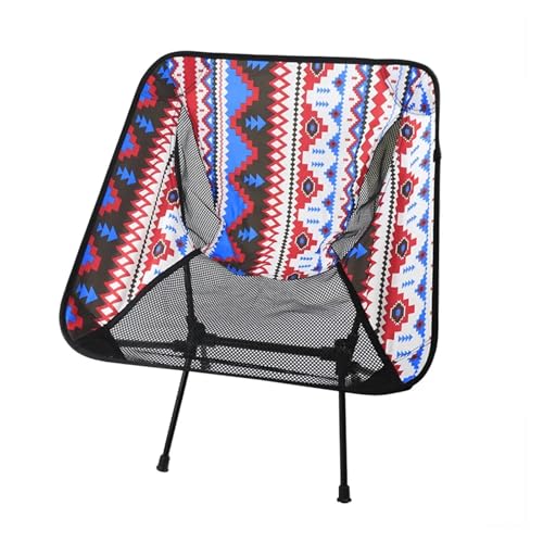 LOCKLGFMCZ Klappbarer tragbarer Campingstuhl for Freizeit, Strand, Garten, Mondstuhl Klappstühle(Red b) von LOCKLGFMCZ