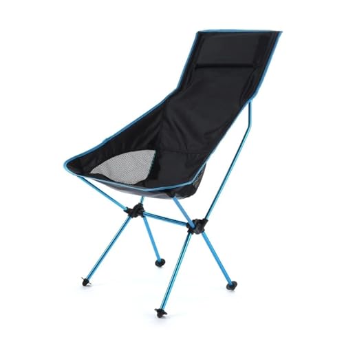 LOCKLGFMCZ Klappstuhl for den Außenbereich – Kompakter und ultraleichter tragbarer Freizeit-Liegestuhl for Camping, Strand Angeln. Moon Chair aus Aluminiumlegierung Klappstühle(Blue) von LOCKLGFMCZ