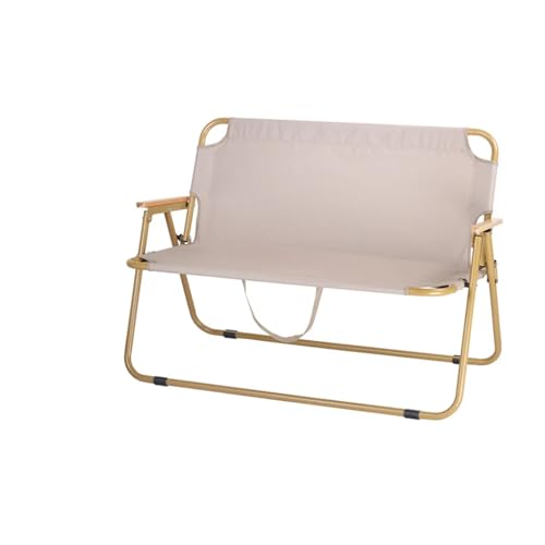 LOCKLGFMCZ Lässiger Picknick-Liegestuhl mit Rückenlehne, Camping-Klappstuhl, praktischer Strandstuhl, Doppelstuhl for den Außenbereich Klappstühle(LIGHT GRAY) von LOCKLGFMCZ