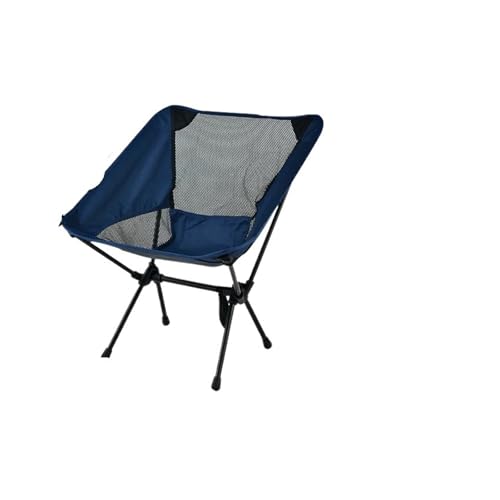 LOCKLGFMCZ Leichtgewicht Moon Chair Outdoor Klappbar Tragbar Leicht Camping Angeln Freizeit Rückenlehne Strandstuhl Sonnenliege Campingmöbel Klappstühle(Navy blue) von LOCKLGFMCZ