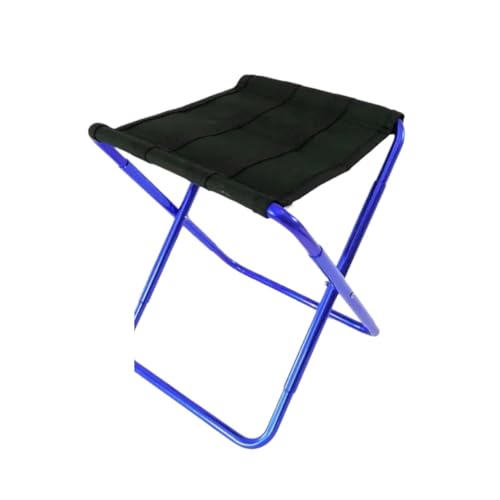 LOCKLGFMCZ Outdoor Aluminium Legierung Tragbare Falten Picknick Camping Hocker MIni Angeln Stuhl Ultraleicht Klappstühle(Dark blue) von LOCKLGFMCZ
