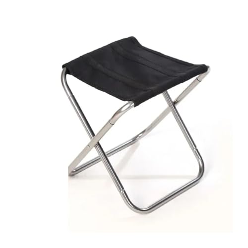 LOCKLGFMCZ Outdoor Aluminium Legierung Tragbare Falten Picknick Camping Hocker MIni Angeln Stuhl Ultraleicht Klappstühle(Gray) von LOCKLGFMCZ