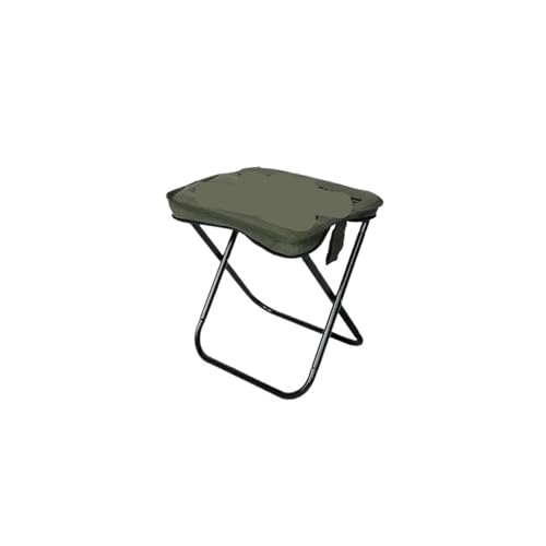 LOCKLGFMCZ Outdoor Aluminiumlegierung Handtaschenhocker Tragbarer multifunktionaler Klappcampingstuhl ultraleichter Angelhocker Klappstühle(Vintage green) von LOCKLGFMCZ
