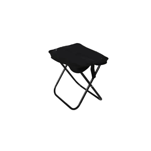 LOCKLGFMCZ Outdoor Aluminiumlegierung Handtaschenhocker Tragbarer multifunktionaler Klappcampingstuhl ultraleichter Angelhocker Klappstühle(schwarz) von LOCKLGFMCZ