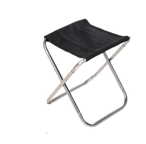 LOCKLGFMCZ Outdoor-Aluminiumlegierung Tragbarer Klapphocker for Angeln Picknick Campinghocker Yunye Outdoor Mini Angelhocker Mazza Klappstühle(schwarz) von LOCKLGFMCZ