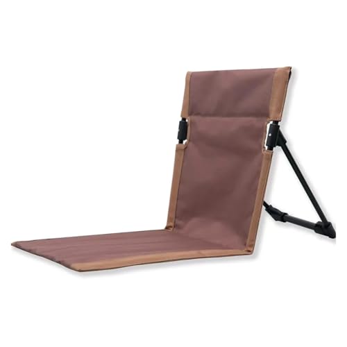 LOCKLGFMCZ Outdoor Camping Leichter bequemer Klappstuhl Park Freizeit Strandstuhl Tragbarer einzelner Lazy Chair Rückenlehnenstuhl Klappstühle(BROWN) von LOCKLGFMCZ