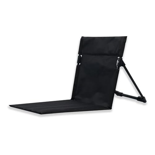 LOCKLGFMCZ Outdoor Camping Leichter bequemer Klappstuhl Park Freizeit Strandstuhl Tragbarer einzelner Lazy Chair Rückenlehnenstuhl Klappstühle(schwarz) von LOCKLGFMCZ