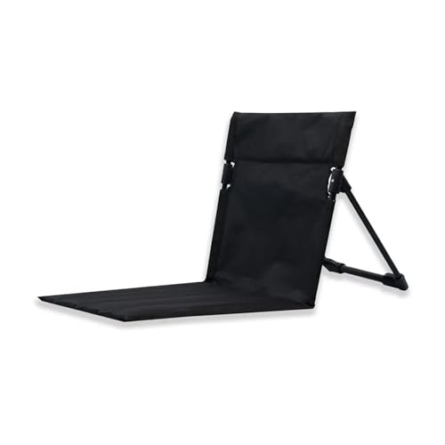 LOCKLGFMCZ Outdoor Camping Leichter bequemer Klappstuhl Park Freizeit Strandstuhl Tragbarer einzelner Lazy Chair Rückenlehnenstuhl Klappstühle(schwarz) von LOCKLGFMCZ