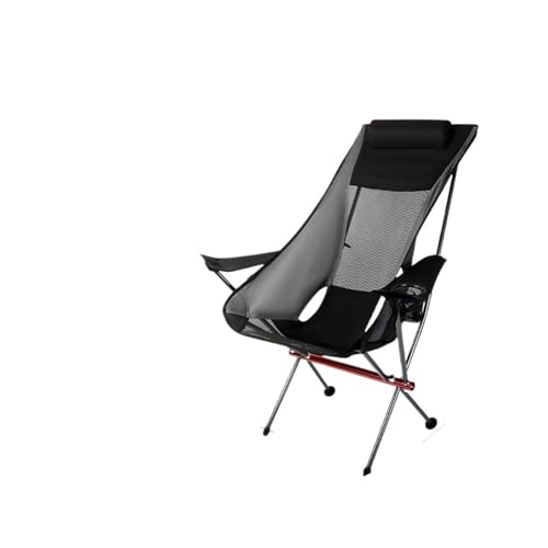 LOCKLGFMCZ Outdoor Camping Stuhl Angelstühle Reise Klappstuhl mit Armlehnen Garten BBQ Picknick Tragbare Reisemöbel Klappstühle(schwarz) von LOCKLGFMCZ