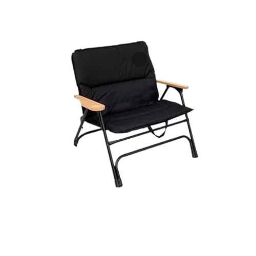 LOCKLGFMCZ Outdoor Camping Tragbarer Klappstuhl Aluminiumlegierung Picknick Angeln Freizeitstuhl Doppelsofastuhl Klappstühle(Black 02) von LOCKLGFMCZ