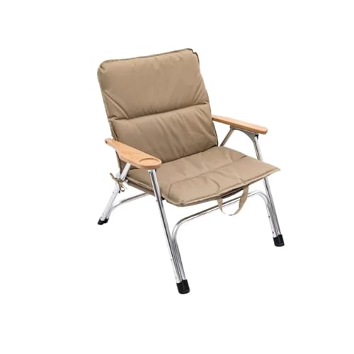 LOCKLGFMCZ Outdoor Camping Tragbarer Klappstuhl Aluminiumlegierung Picknick Angeln Freizeitstuhl Doppelsofastuhl Klappstühle(Brown 01) von LOCKLGFMCZ