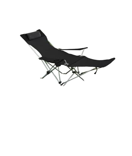 LOCKLGFMCZ Outdoor Klappstuhl Camping Tragbare Liege Haushaltssitz Angeln Hocker Spezielle Strand Stuhl Klappstühle(Black -B) von LOCKLGFMCZ