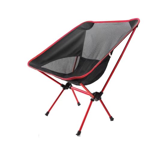 LOCKLGFMCZ Outdoor Moon Chair Camping Klappstuhl Tragbarer Freizeit-Liegestuhl Ultraleichter aus Aluminiumlegierung Klappstühle(Red) von LOCKLGFMCZ