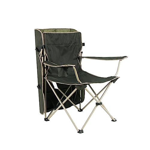 LOCKLGFMCZ Outdoor Versenkbare Angeln Stuhl mit Baldachin Tragbare Mit Einstellbare Hocker Klapp Camping Equipme Klappstühle(Khaki) von LOCKLGFMCZ