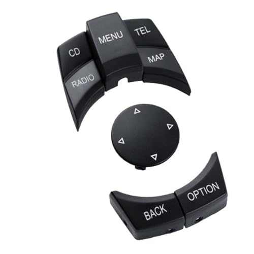 LOCKLGFMCZ Passend for Alte for BMW 3er-Serie 1er 5er-Serie X1 X5 X6 IDrive Multimedia-Controller-Knopfschalter-Taste Navigationsabdeckung Innenzubehör Fahrzeug-Bedientasten(Style Black) von LOCKLGFMCZ