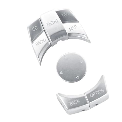 LOCKLGFMCZ Passend for Alte for BMW 3er-Serie 1er 5er-Serie X1 X5 X6 IDrive Multimedia-Controller-Knopfschalter-Taste Navigationsabdeckung Innenzubehör Fahrzeug-Bedientasten(Style Sliver) von LOCKLGFMCZ