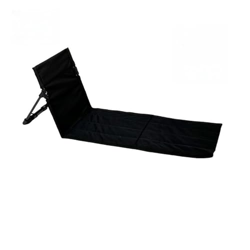 LOCKLGFMCZ Strandstuhl for den Außenbereich, tragbarer, klappbarer Bodensitz mit Rückenlehne, leichter Campingstuhl, Lazy Lounger for Garten, Park, Rasen, Picknick Klappstühle(schwarz) von LOCKLGFMCZ