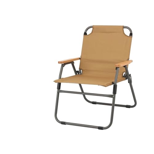 LOCKLGFMCZ Stuhl Camping Picknick Angeln Strand Liege Outdoor Klappstuhl Klappstühle(Dark Khaki) von LOCKLGFMCZ