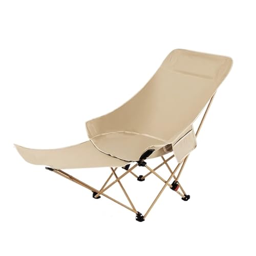 LOCKLGFMCZ Tragbarer Klappstuhl for den Außenbereich mit Fußstütze und Aufbewahrungstasche – Leichter Camping-Picknick-Strandsitz Klappstühle(1-With leg support) von LOCKLGFMCZ
