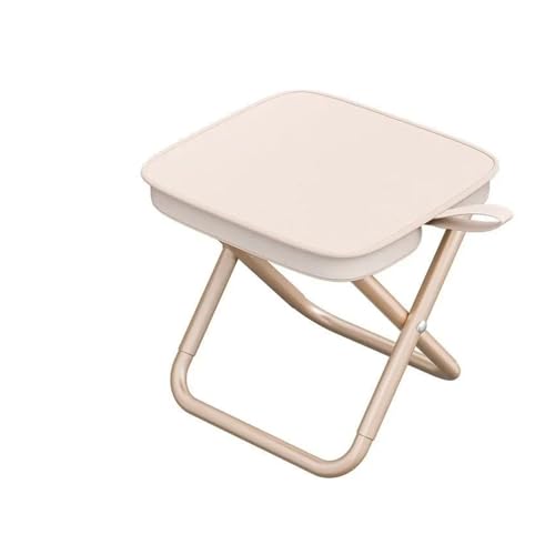 LOCKLGFMCZ Tragbarer multifunktionaler Outdoor-Picknick-Camping-Klappstuhl, ultraleichter Angelhocker, Reisehocker, Angelzubehör Klappstühle(Khaki 1P) von LOCKLGFMCZ