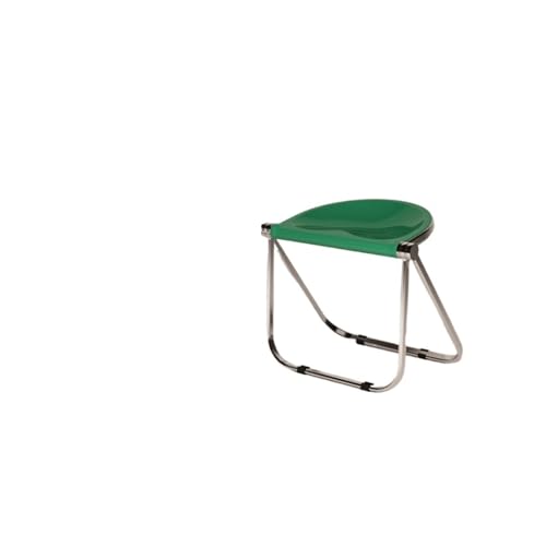 LOCKLGFMCZ Transparenter Klapphocker aus Acryl, platzsparender kompakter Hocker for Couchtische, langlebiger, stilvoller, moderner Acrylstuhl, leicht Klappstühle(Green) von LOCKLGFMCZ