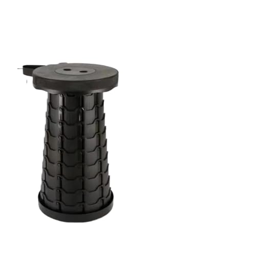 LOCKLGFMCZ Verdickter Reise-Outdoor-Regenbogen-Klapphocker, tragbarer Klapphocker for Hochgeschwindigkeitszüge und Züge, Outdoor-Stuhl Klappstühle(Black - Free box-U1) von LOCKLGFMCZ