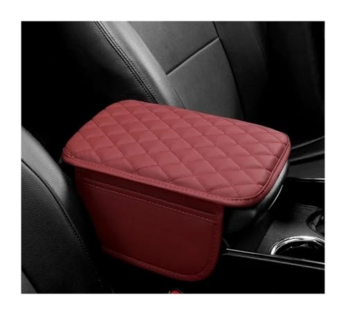 LOCKMEIHUA Für A*UDI A1 A3 A4 A3 8v A5 Auto Mittelkonsole Abdeckung Armlehne Box Kissen Matte Ellenbogen Unterstützung Armlehne Lagerung Armlehnenbezüge für Autos(Red,A) von LOCKMEIHUA