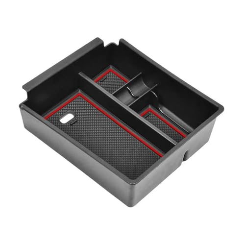 LOCKMEIHUA Für Tucson NX4 Limited 2022 Auto-Mittelkonsolen-Organizer-Fach Zentrale Armlehne Sekundäre Aufbewahrungsbox Armlehnenbezüge für Autos(Red) von LOCKMEIHUA