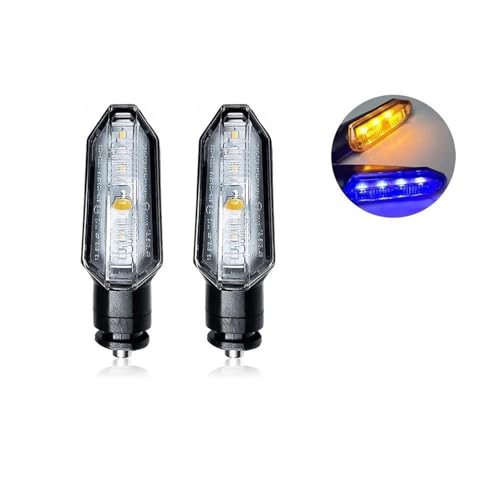 LOCKMEIHUA Motorradscheinwerfer Für H&onda Für CB150R CRF250L ADV150 CBR650F NC750X CRF250L XADV 750 Spezielle Motorradscheinwerfer Wasserdicht Stoßfest Und Langlebig (2 x Amber Blue) von LOCKMEIHUA