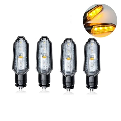 LOCKMEIHUA Motorradscheinwerfer Für H&onda Für CB150R CRF250L ADV150 CBR650F NC750X CRF250L XADV 750 Spezielle Motorradscheinwerfer Wasserdicht Stoßfest Und Langlebig (4 x Amber) von LOCKMEIHUA