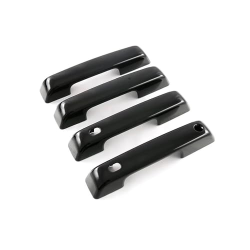 LOCKMEIHUA Türgriffabdeckung Für F150 F-150 Raptor 2021 2022 2023 Auto ABS Kohlefaser Türgriff Schüsselabdeckung Karosserie Außendekoration Zubehör (2 Buttons Black) von LOCKMEIHUA