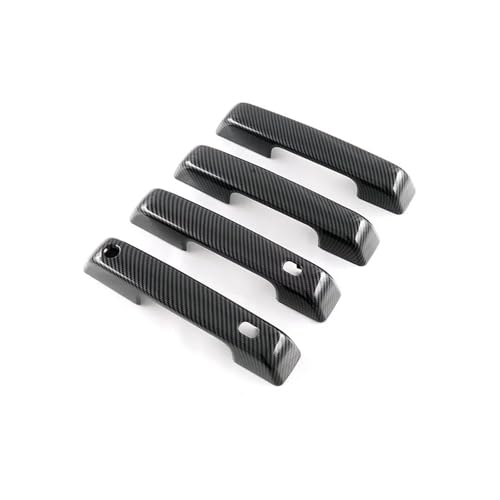 LOCKMEIHUA Türgriffabdeckung Für F150 F-150 Raptor 2021 2022 2023 Auto ABS Kohlefaser Türgriff Schüsselabdeckung Karosserie Außendekoration Zubehör (2 Buttons Carbon) von LOCKMEIHUA