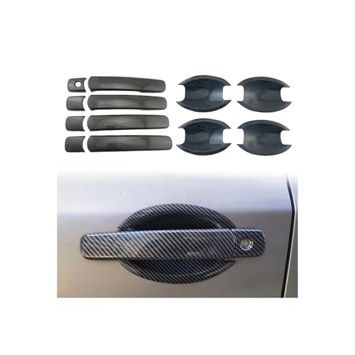 LOCKMEIHUA Türgriffabdeckung Für I&nfiniti Für FX35 FX45 G35 2003-2008 Auto-Styling Kohlefaser Glänzend Schwarz Türgriffabdeckung Verkleidung Chrom Autodekoration (2 Carbon Fiber) von LOCKMEIHUA