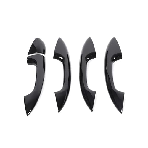 LOCKMEIHUA Türgriffabdeckung Für M&ercedes Für B&ENZ GLC X253 C Klasse W205 E Klasse W213 ABS Carbon Faser/Chrom Auto Äußere Tür Griff Abdeckung Auto Styling LHD (Black) von LOCKMEIHUA