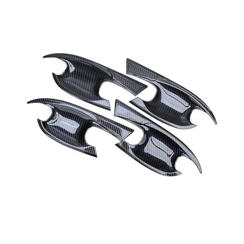 LOCKMEIHUA Türgriffabdeckung Für Santa Cruz 2023-2022 4Pcs Auto Außen Seitentür Schüssel Tasse Abdeckung Trim Schwarz Carbon Fiber Stil ABS Fit von LOCKMEIHUA