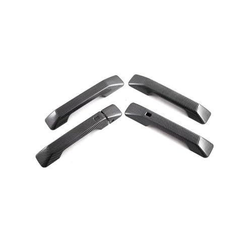 LOCKMEIHUA Türgriffabdeckung Für Santa Fe MX5 2024 Auto Außen Tür Griff Schutzhülle ABS Material Auto Modifikation Teile (B Carbon Fiber Pattern) von LOCKMEIHUA