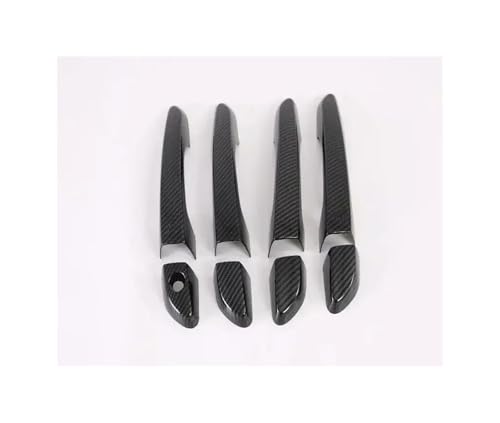 LOCKMEIHUA Türgriffabdeckung Für Tucson 2015 2016 2017 2018 2019 Carbon Fiber Chrome Auto Türgriff Schüssel Abdeckung Trim Aufkleber Styling Zubehör (C) von LOCKMEIHUA