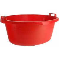 Wanne oval 65 cm/40 l rot hochstehende Griffe von LOCKWEILER