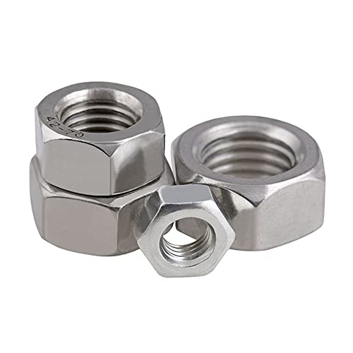 10 Stück Linksgewinde Sechskantmuttern 304 A2 Edelstahl Mutter M4 M5 M6 M8 M10 M12 M14 M16 M18 M20 (Color : 10pcs_M6) von LOEASE