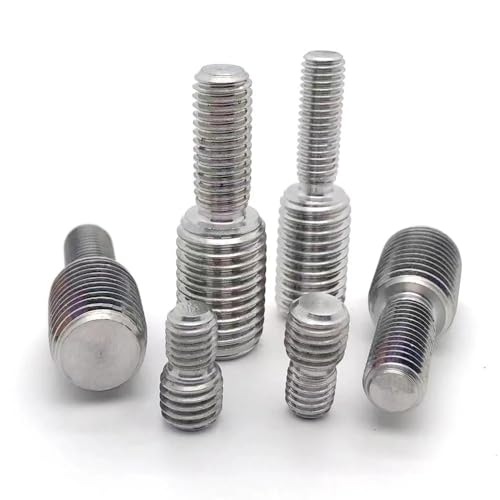 LOEASE 1/2/5 Stück 304 A2 Edelstahl-Gewindeadapter Stecker auf Stecker M3 M4 M5 M6 M8 M10 M12 M14 M16 auf M20 Doppelkopf-Übertragungsschraubenbolzen Vollständiger Thread (Size : 5pcs M4x10-M8x10) von LOEASE
