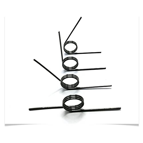 LOEASE 10 Stück Drahtdurchmesser 1,2 mm V-förmiger Ring 65 Mn Stahl Spiral-Torsionsfeder Drahtdurchmesser 1,2 mm Winkel 60 90 120 180 Grad (Size : 90 Degrees, Color : 6 LAPS_10MM) von LOEASE