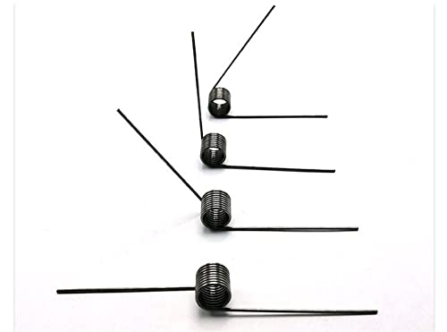 LOEASE 10 Stück Drahtdurchmesser 1,4 mm Spiral-Torsionsfeder 65Mn Stahldrahtdurchmesser 1,4 mm V-förmiger Ringwinkel 60 90 120 180 Grad (Size : 180 Degrees, Color : 6 LAPS_8MM) von LOEASE
