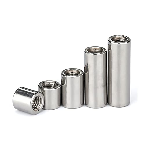 LOEASE 10 stücke/20 stücke 304 Edelstahl verlängerung verdicken runde säulenverbindung kupplungsmutter zylindrisch verbinden Schraube Mutter m3 m4 m5 (Size : OD8xM4x15 (10pcs)) von LOEASE